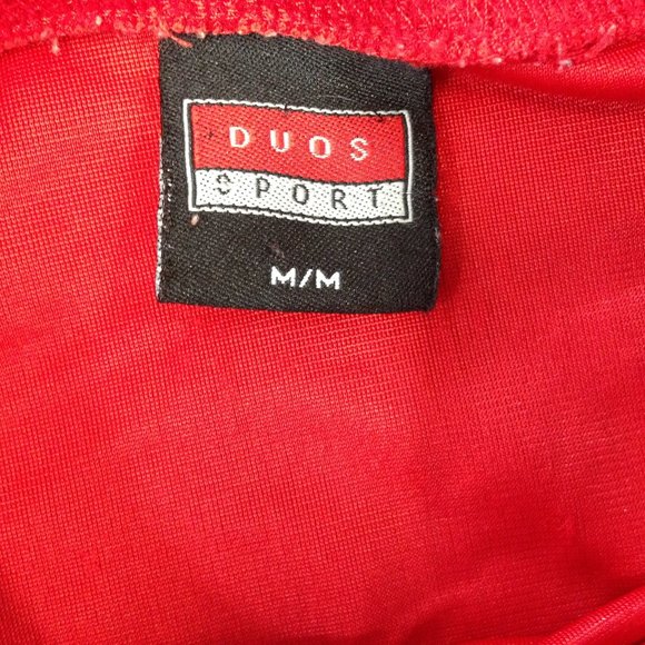 Duos Sport Athletic Shirt Men's Medium Red Black - Picture 3 of 4